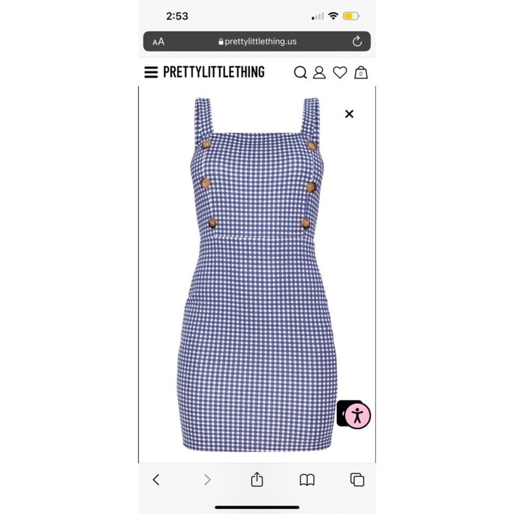 PLT Navy Gingham Bodycon Dress - Picture 6 of 6